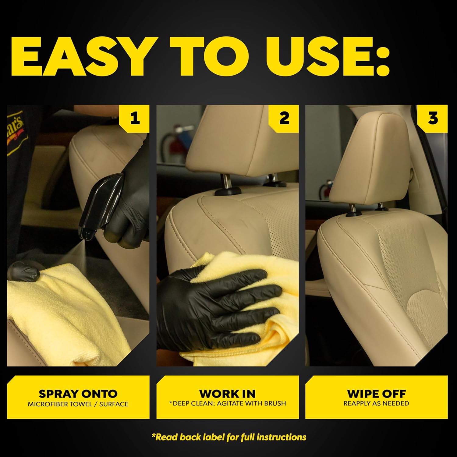 Meguiar's Gold Class Total Interior Cleanser, 16 Oz | Total Interior Cleaner Safely Cleans Dash, Door Panels, Cloth&Fabric, Plastic, Vinyl & More for Fresh Car Interiors - Image 6