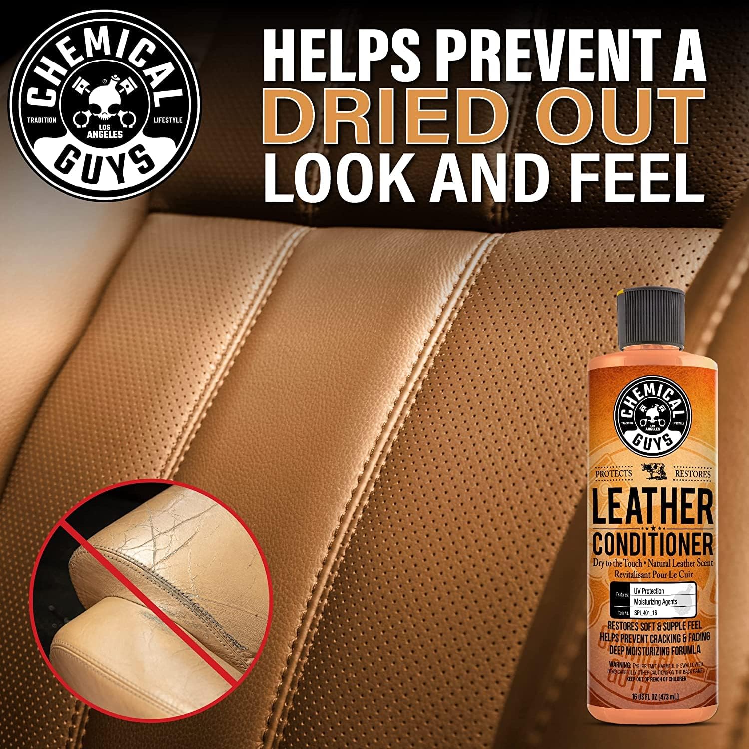 Chemical Guys, Vintage Series Leather Conditioner for Car Interiors, 16 oz | Nourishes and conditions natural, synthetic and faux leather seats, keeping them soft, supple and protected - Image 11