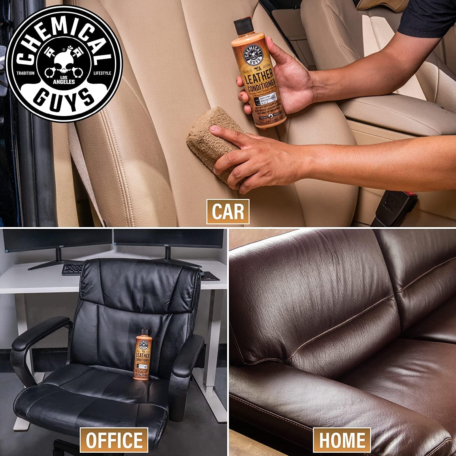 Chemical Guys, Vintage Series Leather Conditioner for Car Interiors, 16 oz | Nourishes and conditions natural, synthetic and faux leather seats, keeping them soft, supple and protected - Image 10